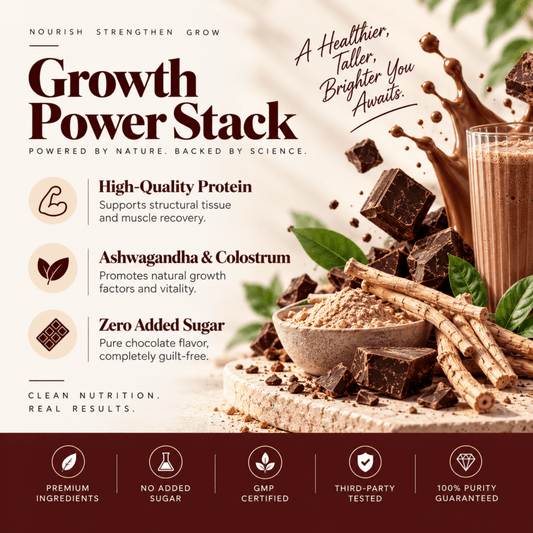 Growth Power Stack | Daily Wellness Stack | Complete Nutrition Bundle - Rupurva | Wellness made Simple